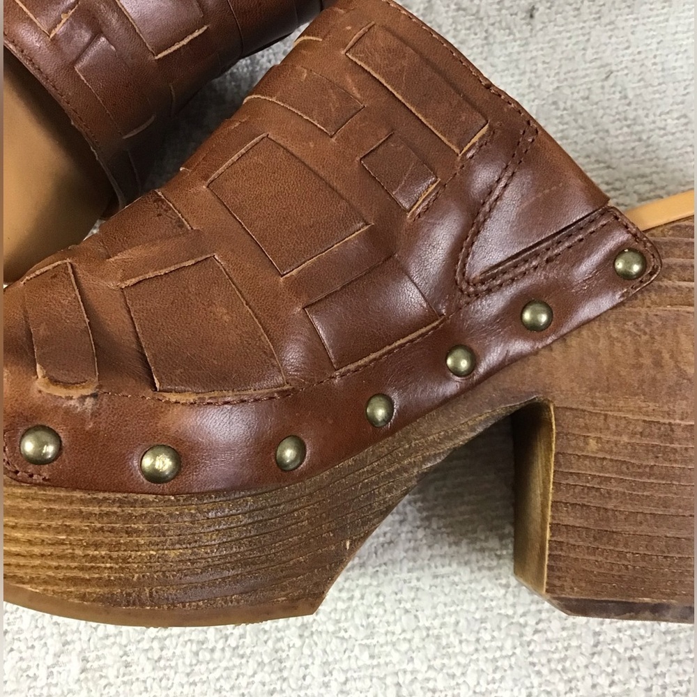Cork Ease | Women’s Charissa Platform Sandal Wet Sand Brown Leather | - Picture 9 of 9